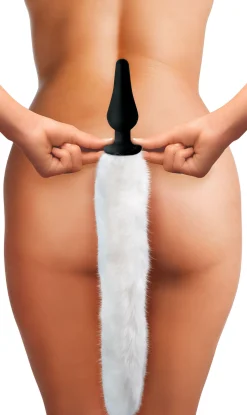 White Fox Buttplug & Haarband Set
