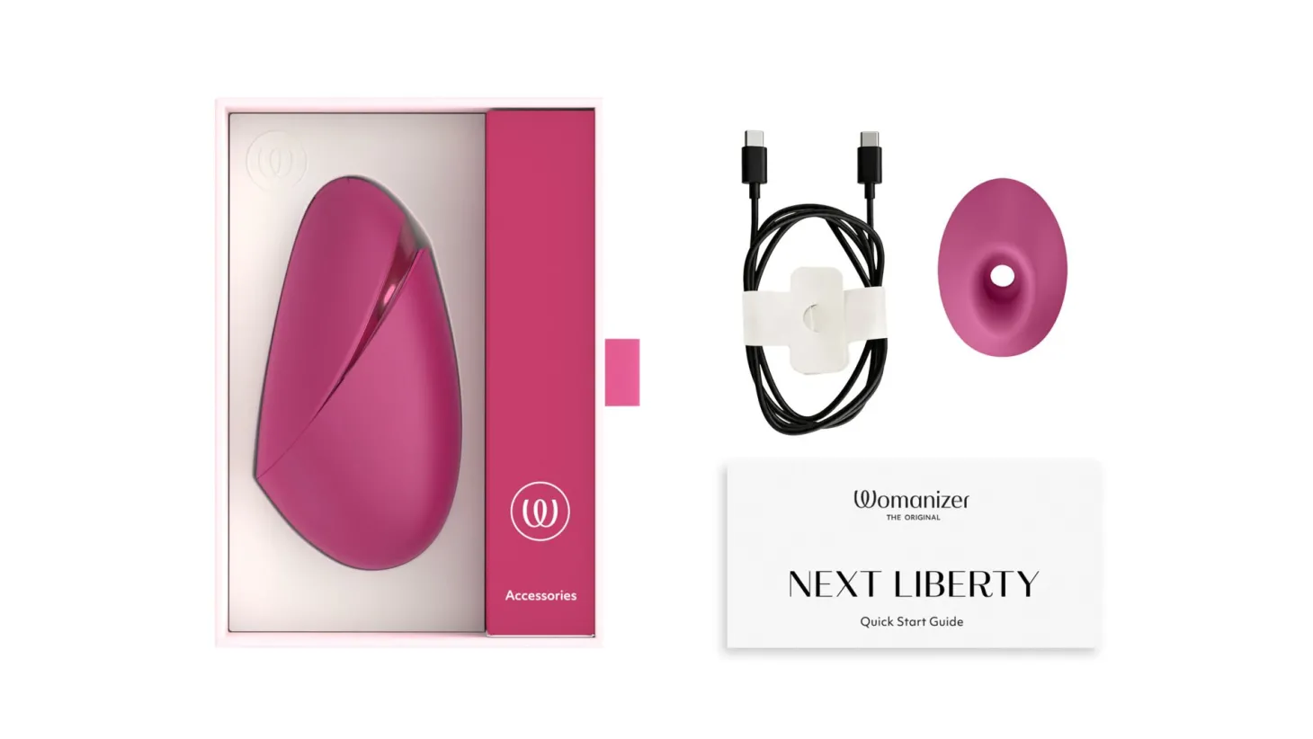Womanizer Next Liberty Luchtdruk Stimulator - Vibrant Pink