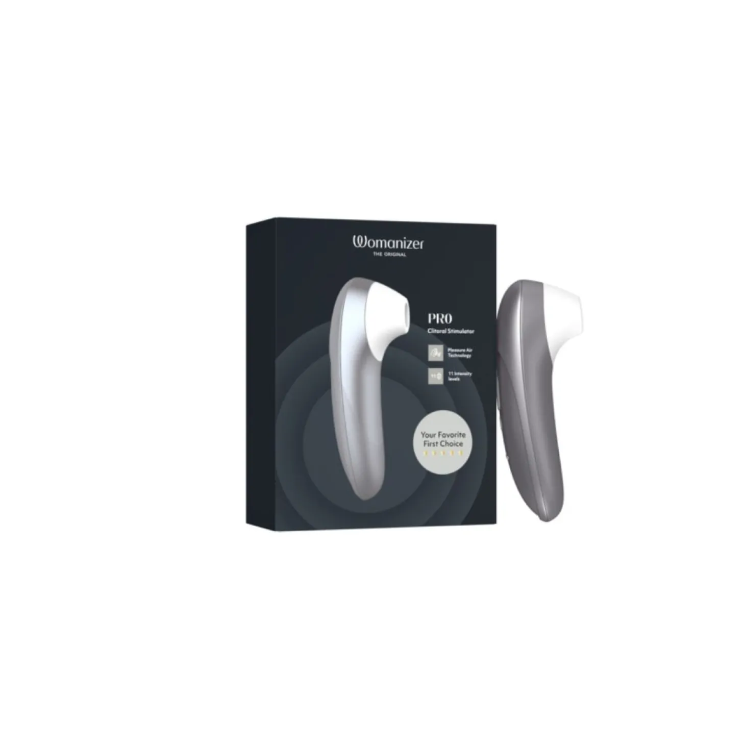 Womanizer Pro - Luchtdruk Vibrator - Silver
