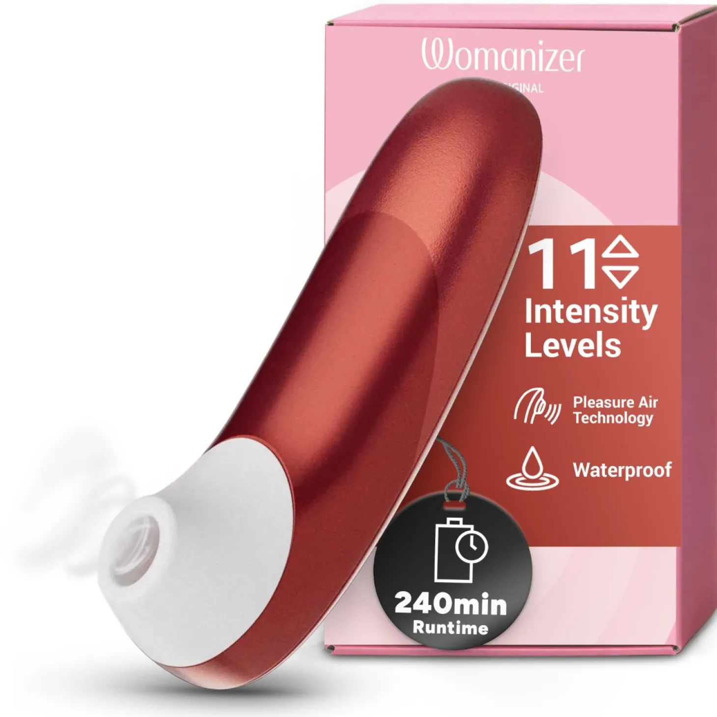 Womanizer Pro - Luchtdruk Vibrator - Bordeaux Red