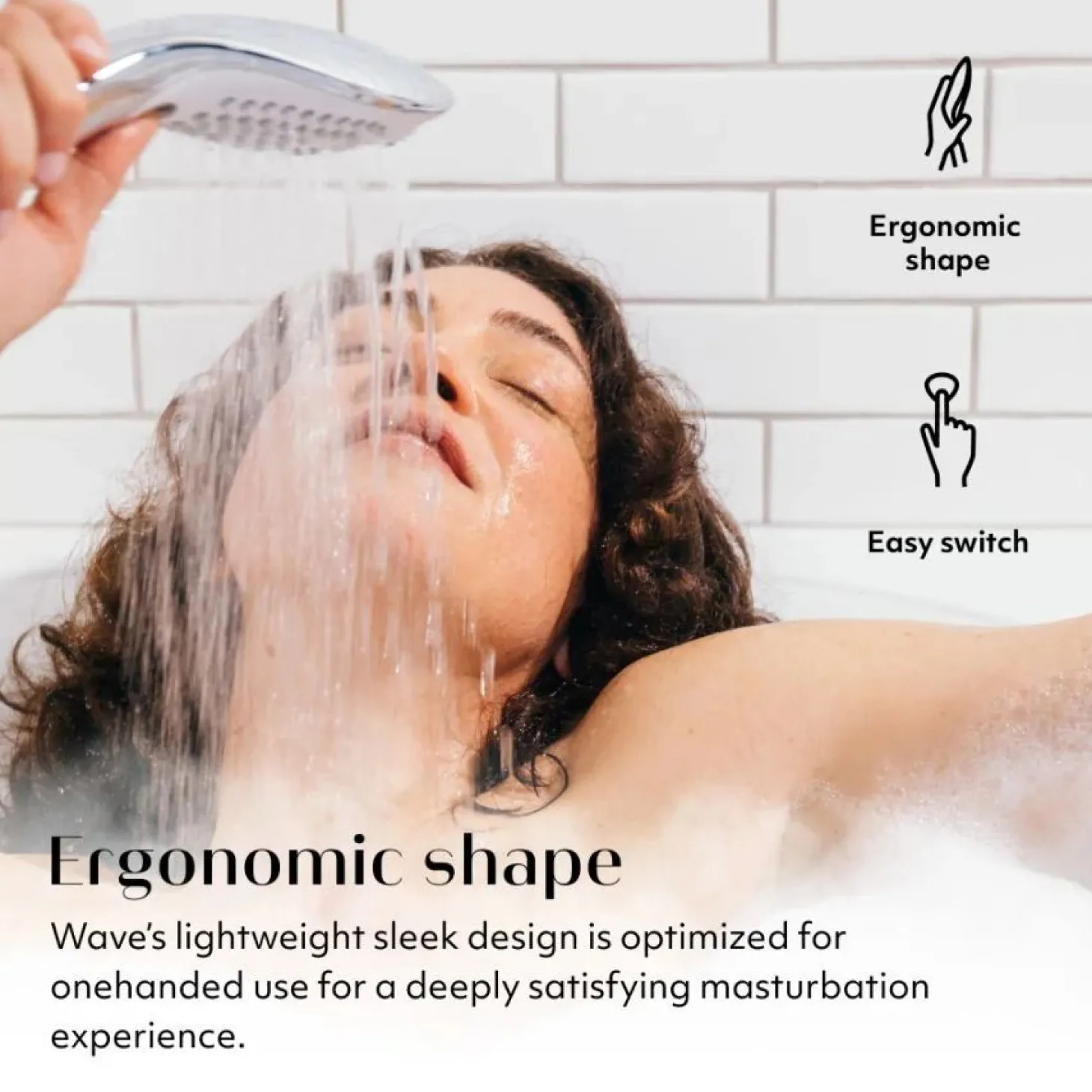 Womanizer Wave Douchekop - Chrome