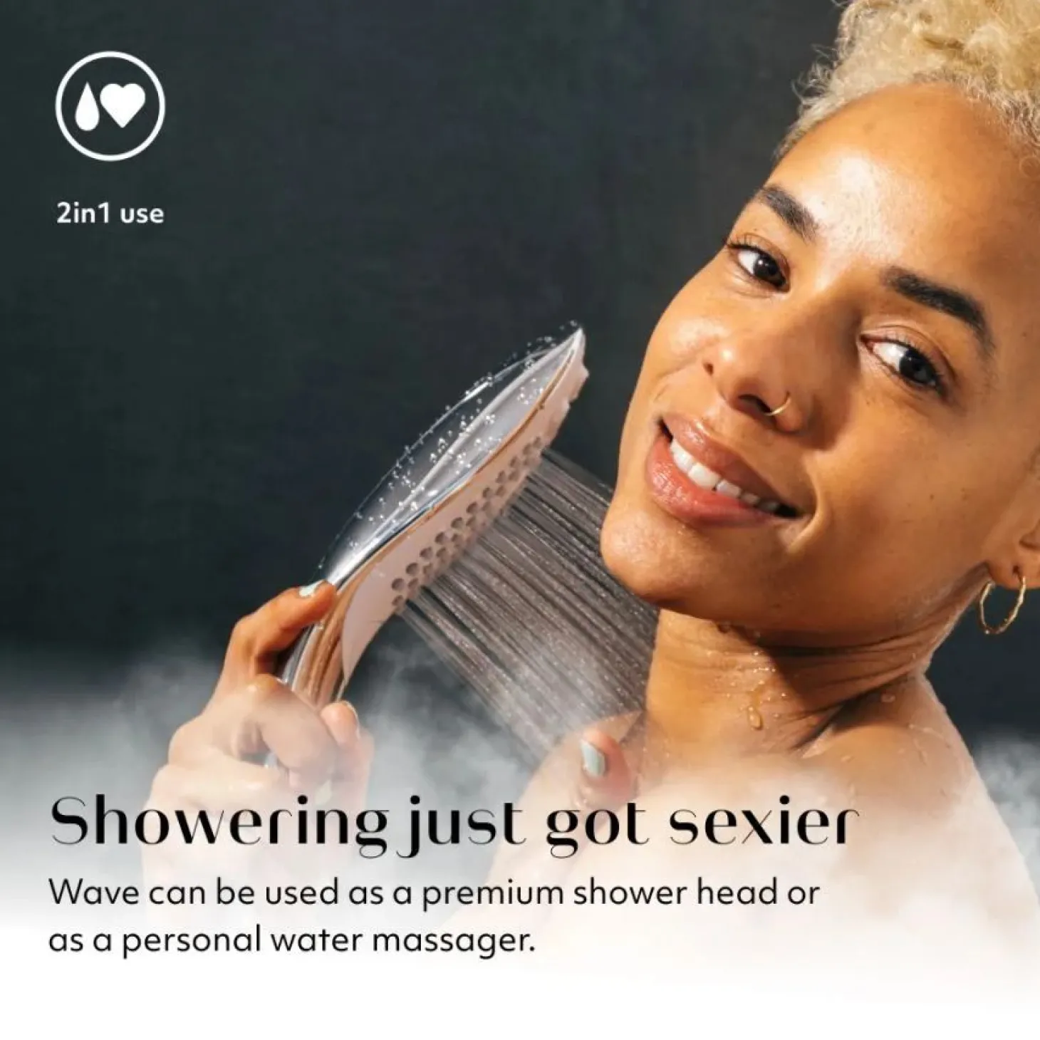 Womanizer Wave Douchekop - Chrome