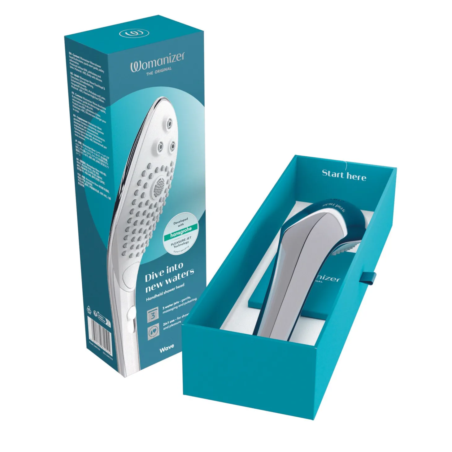 Womanizer Wave Douchekop - Chrome