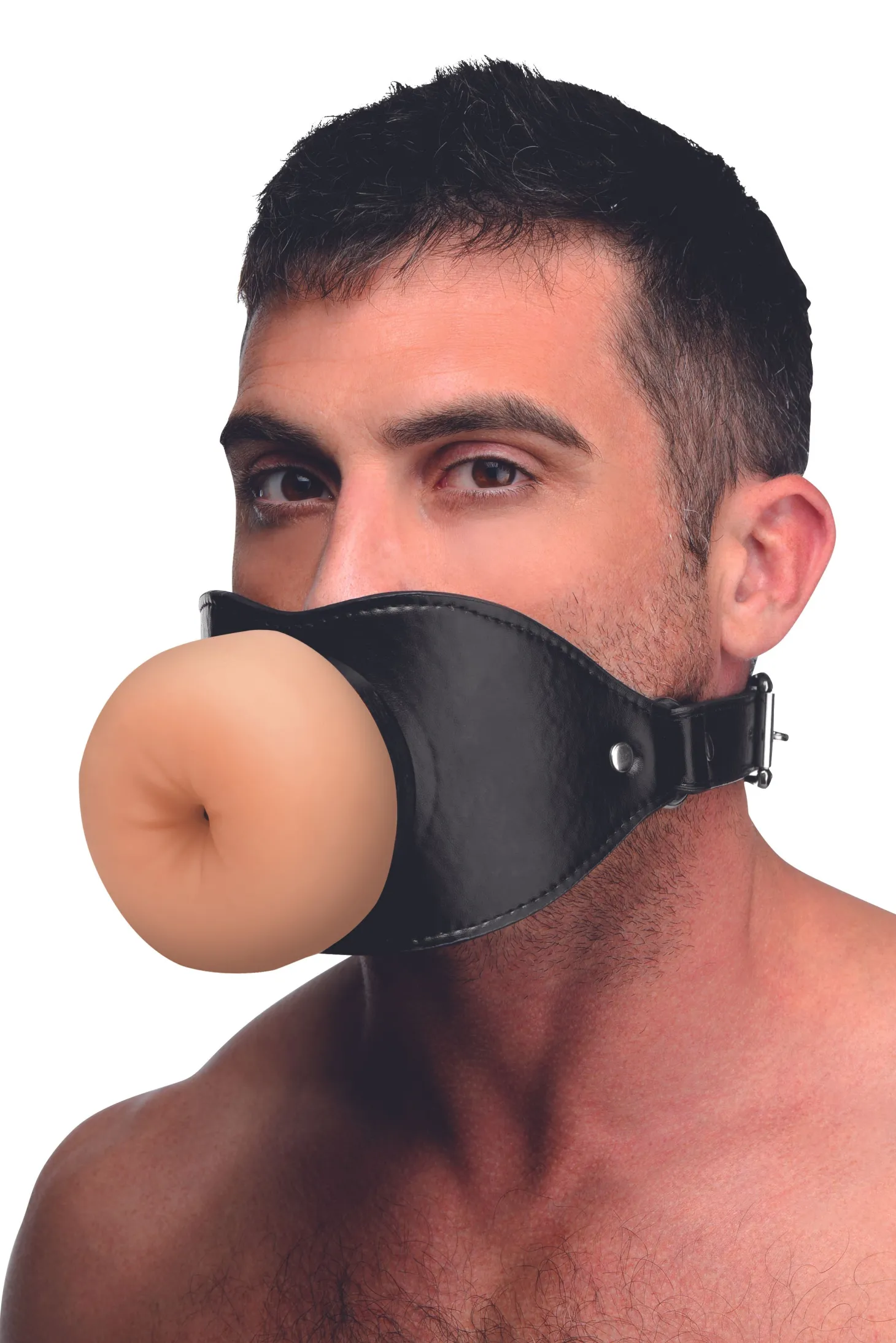 XR Brands - Ass Face Mouth Gag - Beige