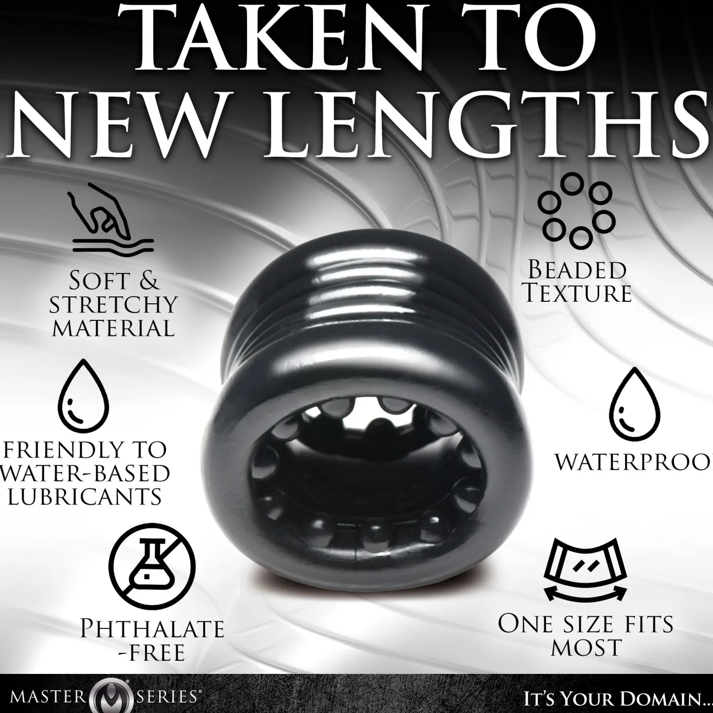 XR Brands - Ball Stack Ball Stretcher - Zwart