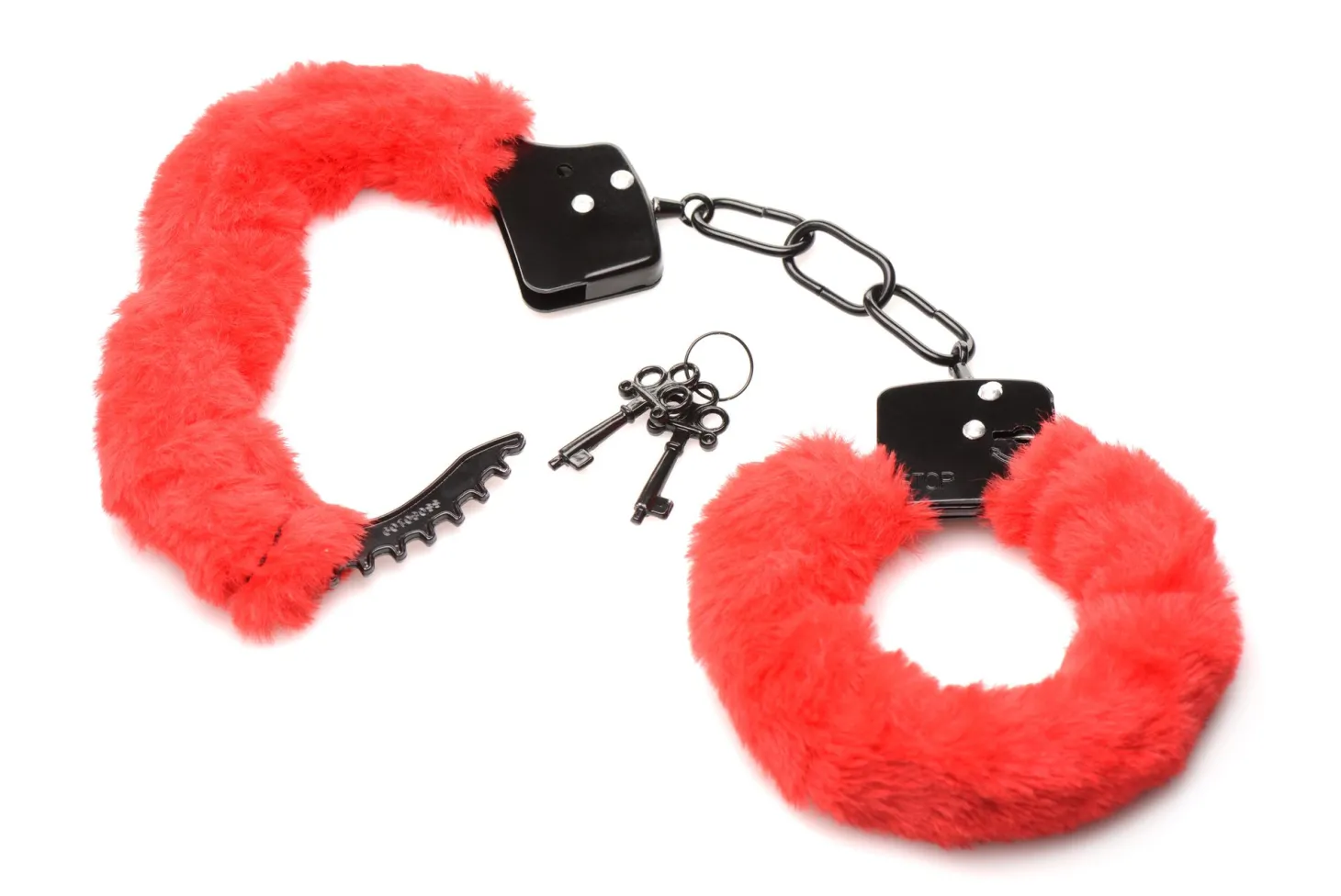 XR Brands - Cuffed In Fur Handboeien - Rood