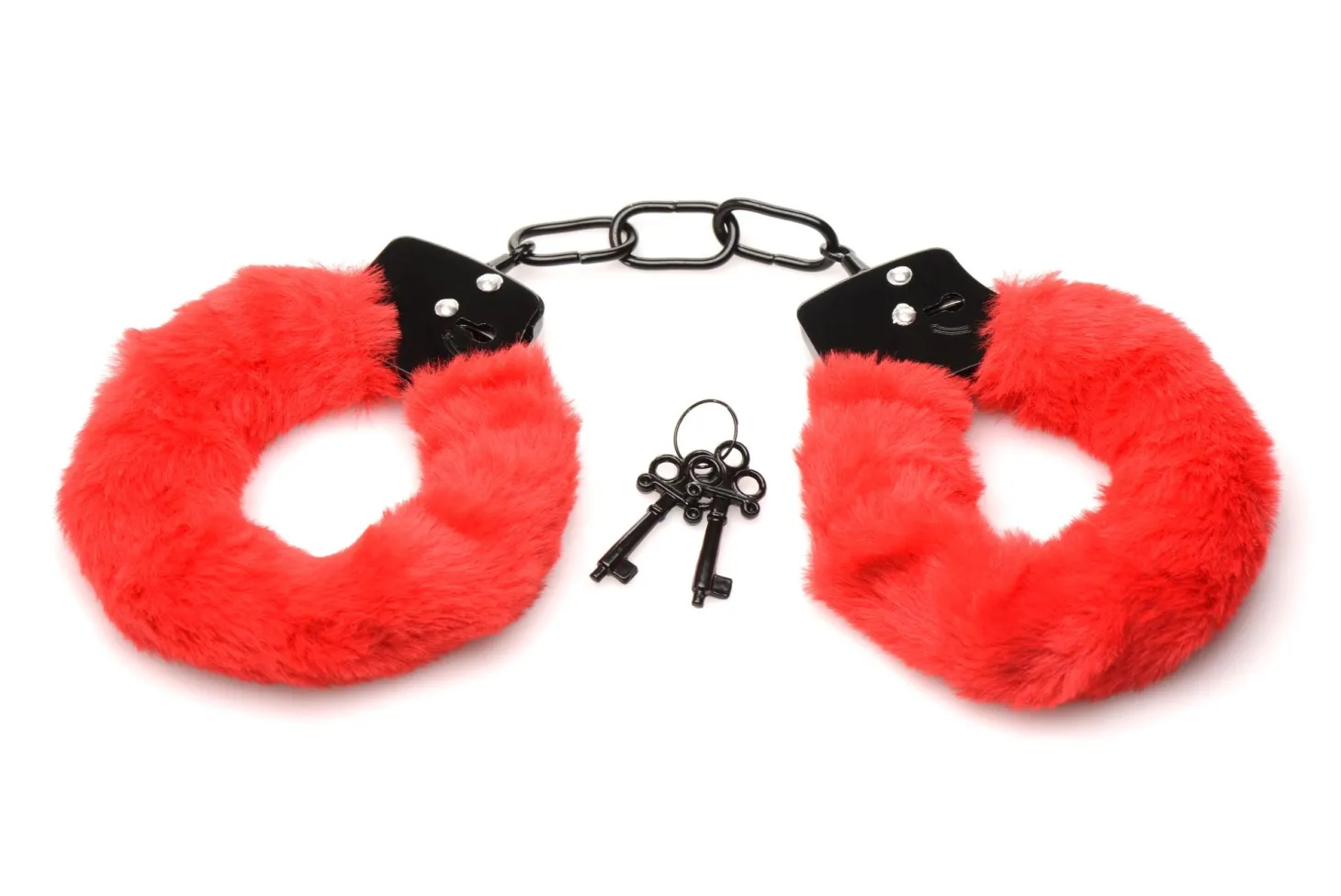XR Brands - Cuffed In Fur Handboeien - Rood