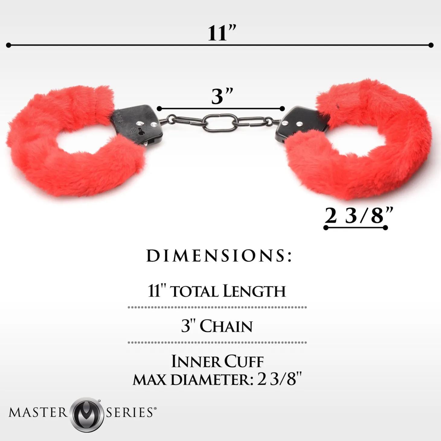 XR Brands - Cuffed In Fur Handboeien - Rood