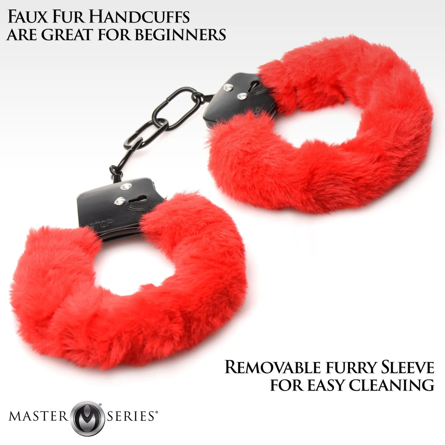 XR Brands - Cuffed In Fur Handboeien - Rood