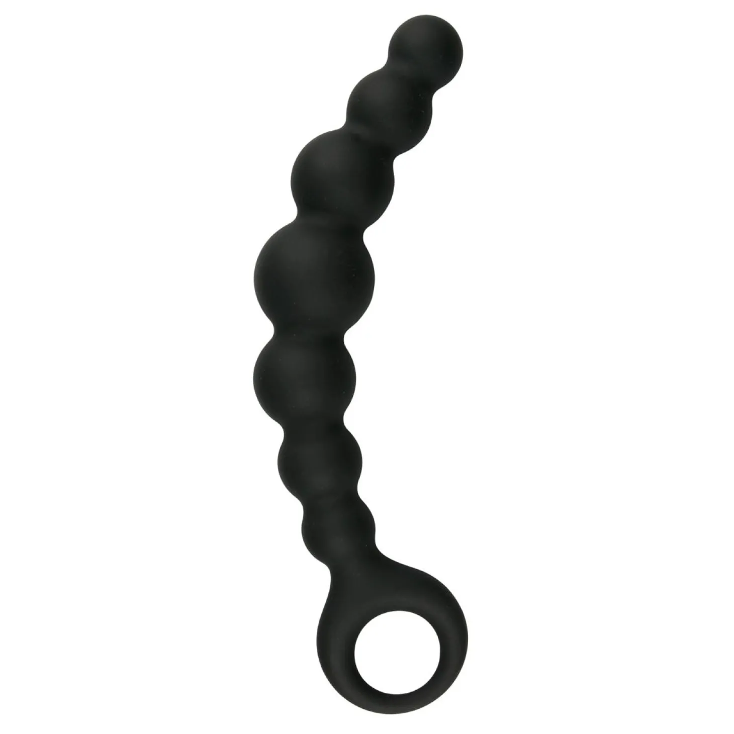 Zwarte Anale Plug Met Kralen - 19 cm