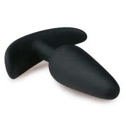 Zwarte kleine buttplug met handvat